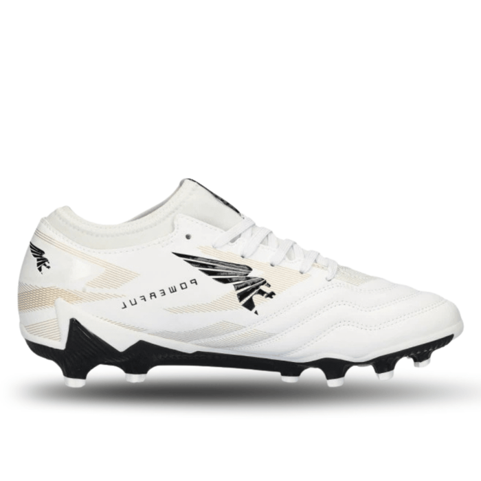 Joma Powerful 2402 Firm Ground Soccer Cleats (White/Gold) | SoccerWearhouse