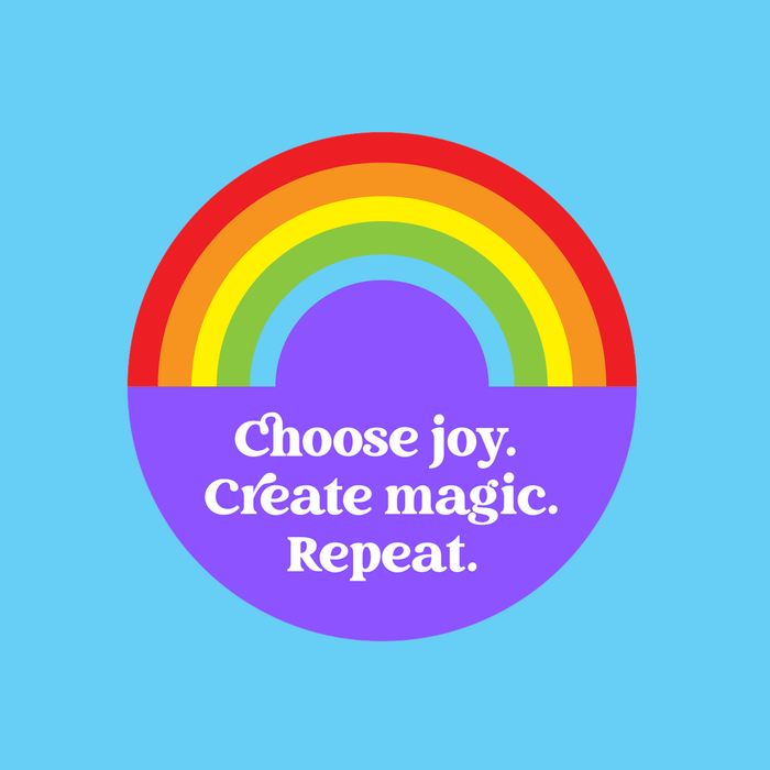 Joy. Magic. Repeat. Sticker by Pride Socks