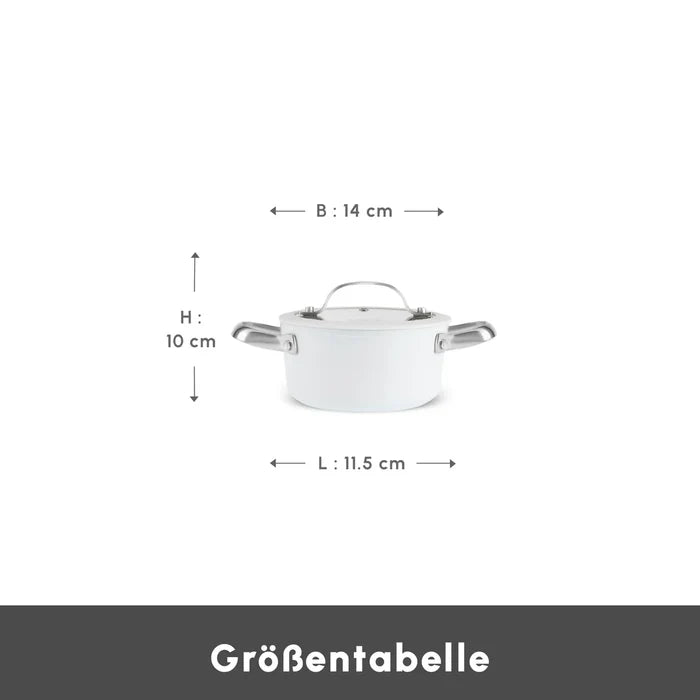 karaca Karaca Swiss Crystal amandelcrème Kookpan 14 cm