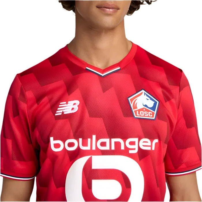 New Balance Men's Lille OSC Home Jersey 25/26 (Red) | SoccerWearhouse