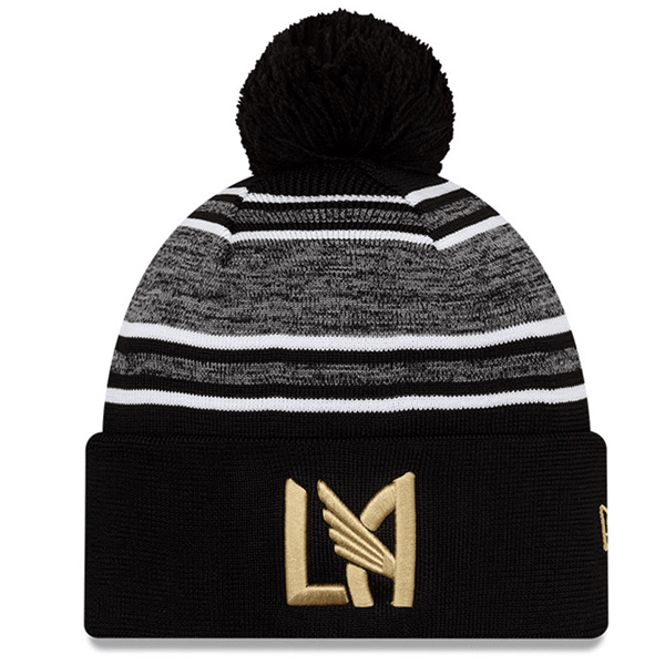 New Era LAFC Pom Beanie (Black/Grey) | SoccerWearhouse