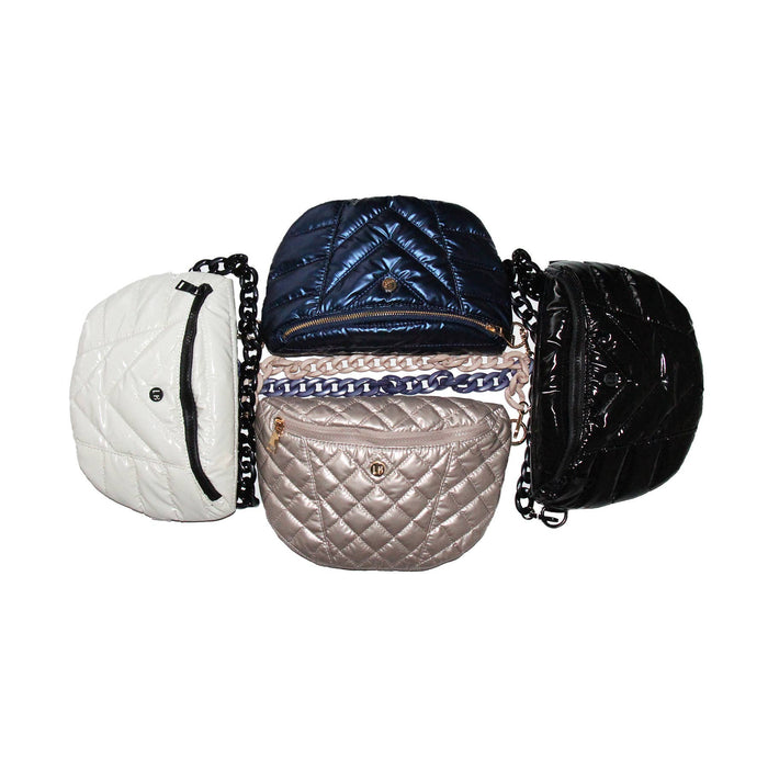 Nina puffer Crossbody Shoulder Belt Bag Vanilla Cream