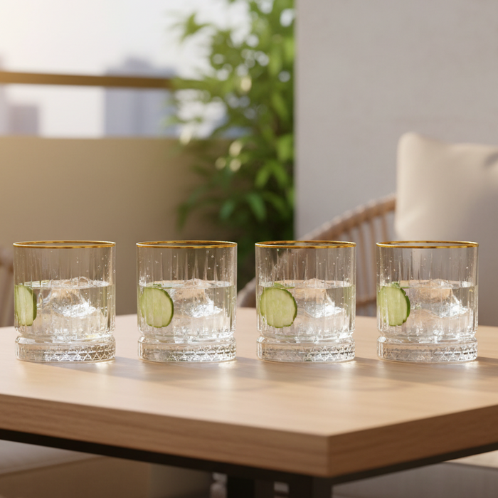 Pasabahce Elysia Gold Touch Limonade Glazen 4 Delig 210cc