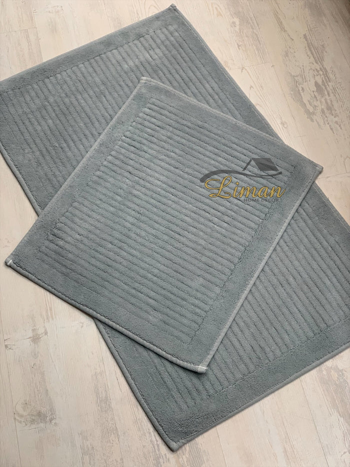 Liman Home Decor - Liman Online Pileli Badmatset Grijs