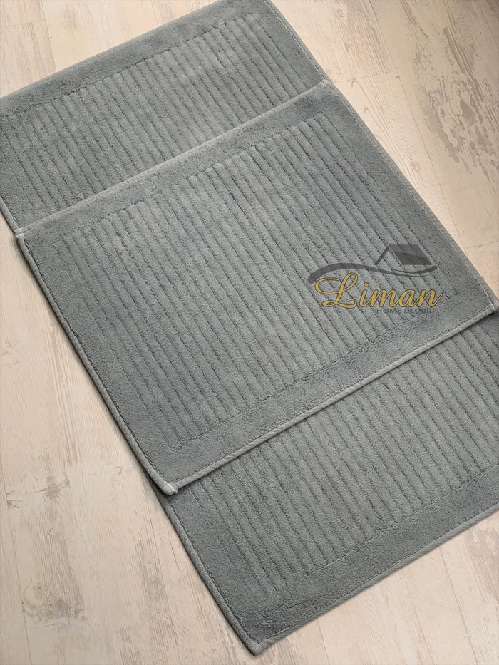 Liman Home Decor - Liman Online Pileli Badmatset Grijs