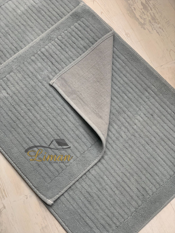 Liman Home Decor - Liman Online Pileli Badmatset Grijs