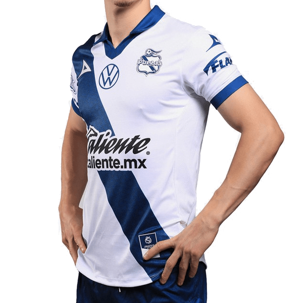 Pirma Puebla Home Jersey 23/24 (White/Blue) | SoccerWearhouse