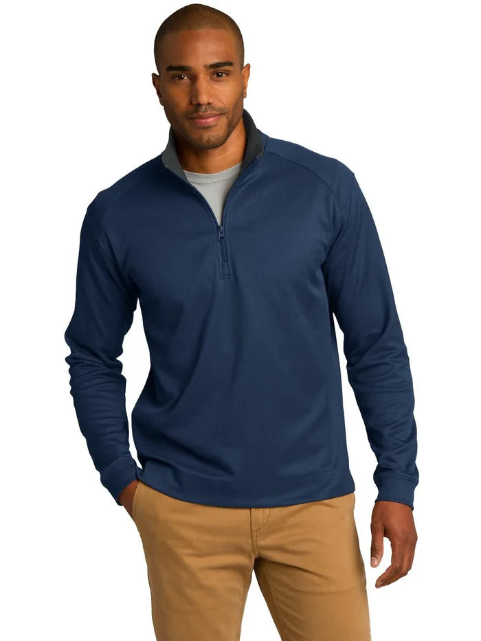Port Authority Vertical Texture 1/4-Zip Pullover