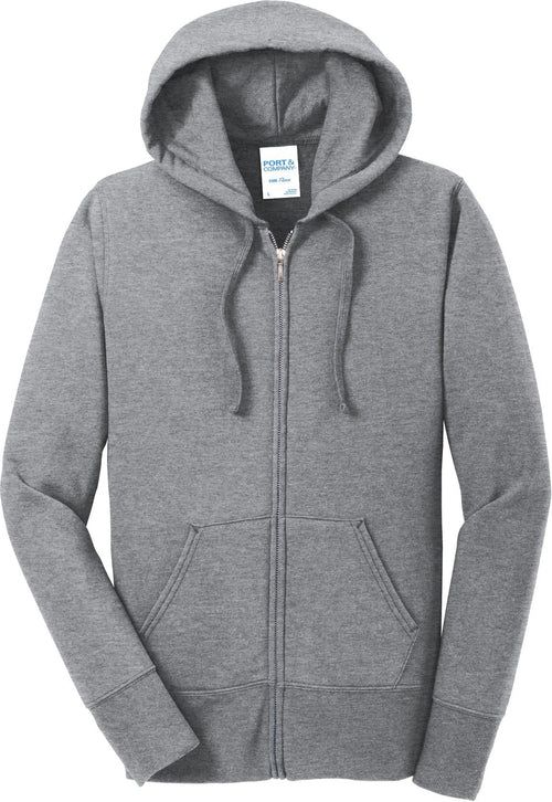 Port & Co Women's Core Fleece Full-Zip Hooded Sweatshirt
