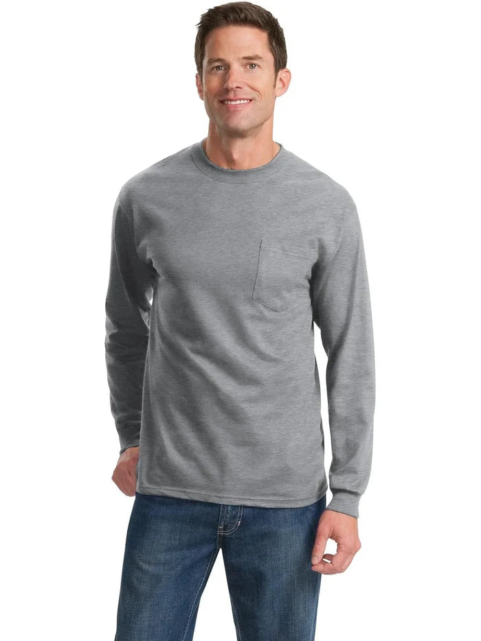 Port & Company Long Sleeve Essential Pocket Tee