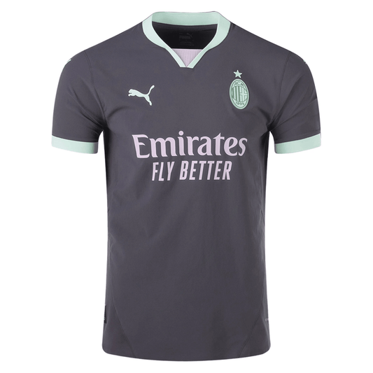 Puma AC Milan Authentic Third Jersey 24/25 (Shadow Gray/Fresh Mint) | SoccerWearhouse