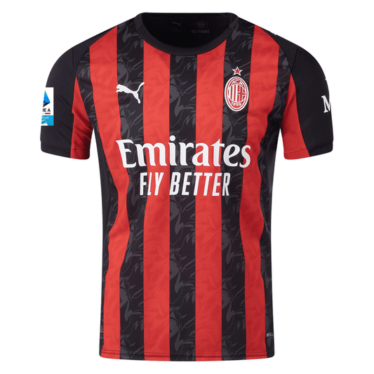 Puma AC Milan Luka Modric Home Jersey w/ Serie A Patch 25/26 (Red/Black) | SoccerWearhouse