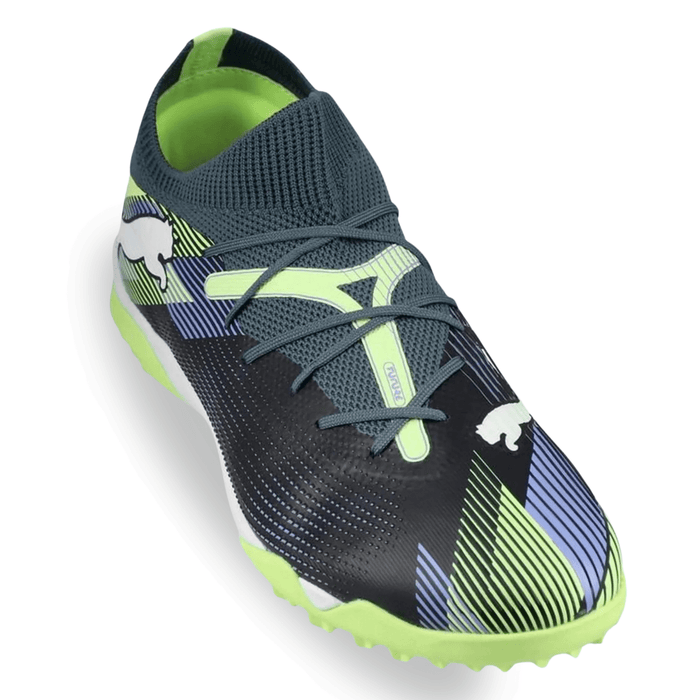 Puma Future 7 Match Turf Soccer Shoes (Gray Skies/Fizzy Apple) | SoccerWearhouse