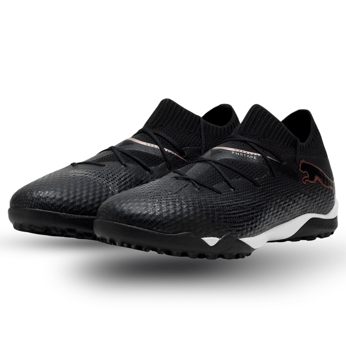 Puma Future 7 Pro Cage Turf Soccer Shoes (Puma Black/Puma White) | SoccerWearhouse