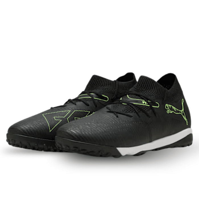 Puma Future 8 Match Turf Soccer Shoes (Black/Fizzy Light/Green) | SoccerWearhouse