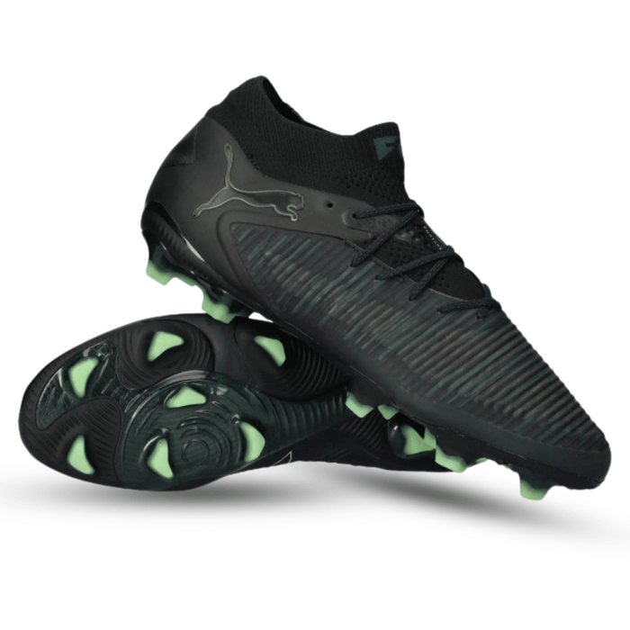 Puma Future 8 Ultimate Firm Ground Soccer Cleats (Black/Fizzy Light/Green) | SoccerWearhouse