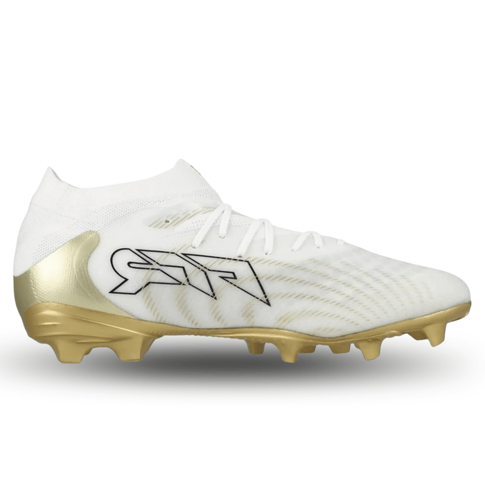 Puma Future 9 Pro FG/AG Soccer Cleats (White/Gold) | SoccerWearhouse
