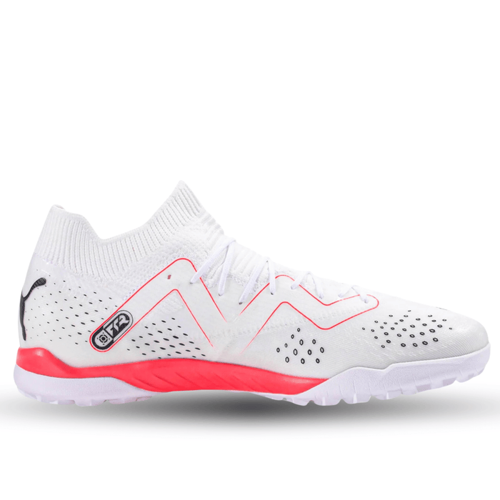 Puma Future Match TT Turf Soccer Shoes (White/Puma Black/Fire Orchid) | SoccerWearhouse