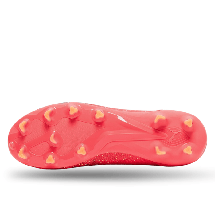 Puma Jr. Ultra Match Laceless FG/AG (Coral/Fizzy Light/Black) | SoccerWearhouse