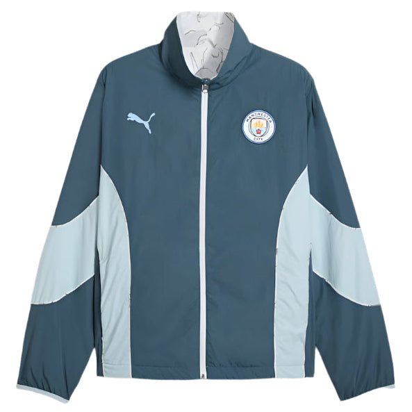 Puma Manchester City 25/26 Kid Super Reversible Jacket (Grey Skies/Team Light Blue) | SoccerWearhouse