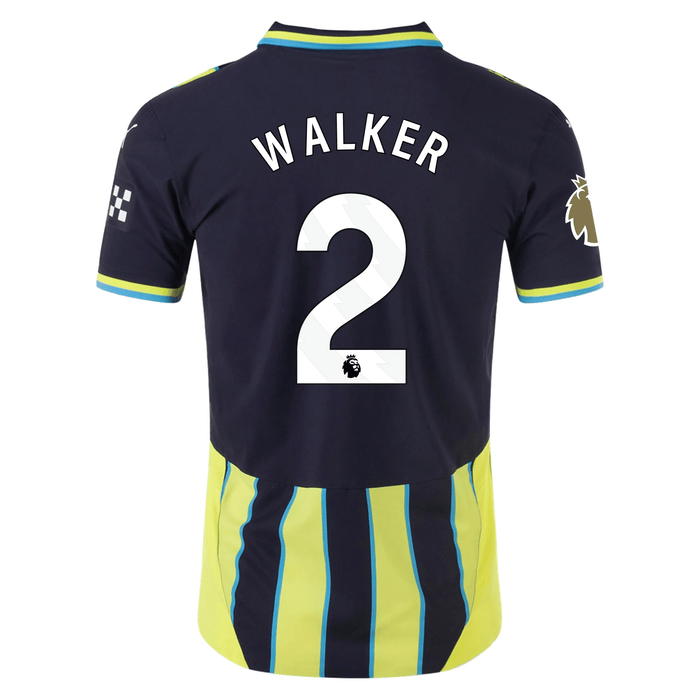 Puma Manchester City Authentic Kyle Walker Away Jersey w/ EPL + Club World Cup Patch 24/25 (New Navy/Yellow Glow) | SoccerWearhouse