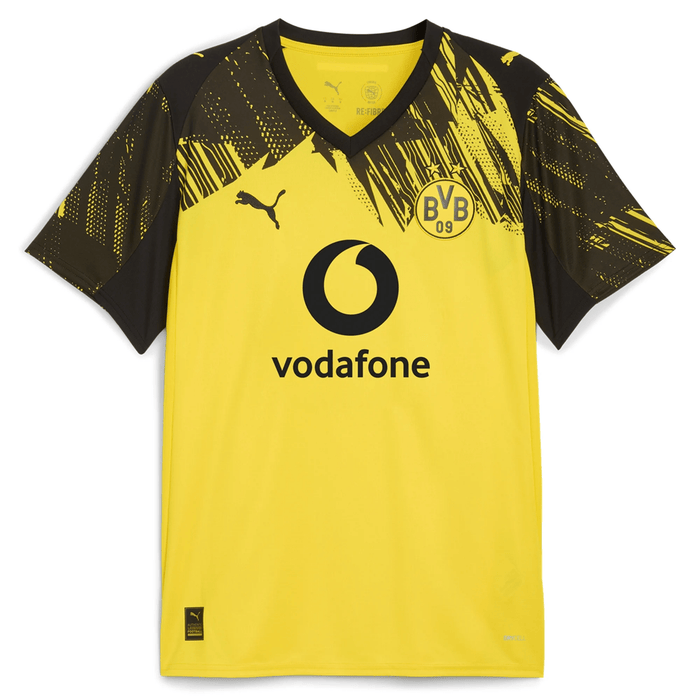 Puma Men's BVB Dortmund Home Jersey 25/26 (Faster Yellow/Black) | SoccerWearhouse