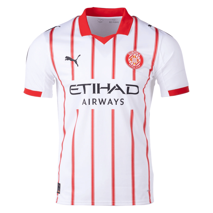 Puma Men's Girona Home Jersey 25/26 (Puma White/Puma Red) | SoccerWearhouse