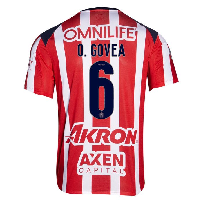 Puma Omar Govea Men's Chivas De Guadalajara Home Jersey 25/26 (Puma Red/White) | SoccerWearhouse