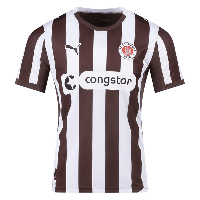 Puma St. Pauli 25/26 Home Jersey (Espresso Brown/Puma White) | SoccerWearhouse