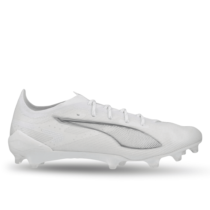 Puma Ultra 5 Ultimate FG Soccer Cleats (Puma White/Puma Silver) | SoccerWearhouse