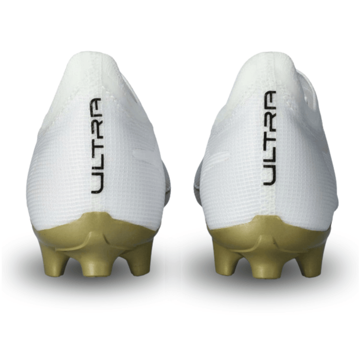 Puma Ultra 6 Match FG/AG Soccer Cleats (White/Gold) | SoccerWearhouse