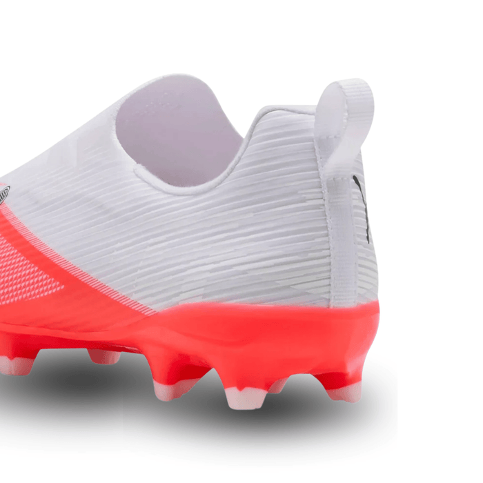 Puma Ultra 7 Match LL FG/AG Junior Soccer Cleats (White/Pink) | SoccerWearhouse