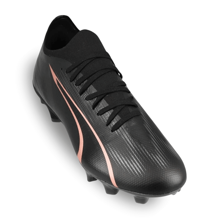 Puma Ultra Match FG/AG Soccer Cleats (Puma Black/Copper Rose) | SoccerWearhouse
