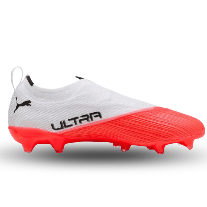 Puma Ultra Nitro 7 LL FG/AG Junior Soccer Cleats (White/Pink) | SoccerWearhouse