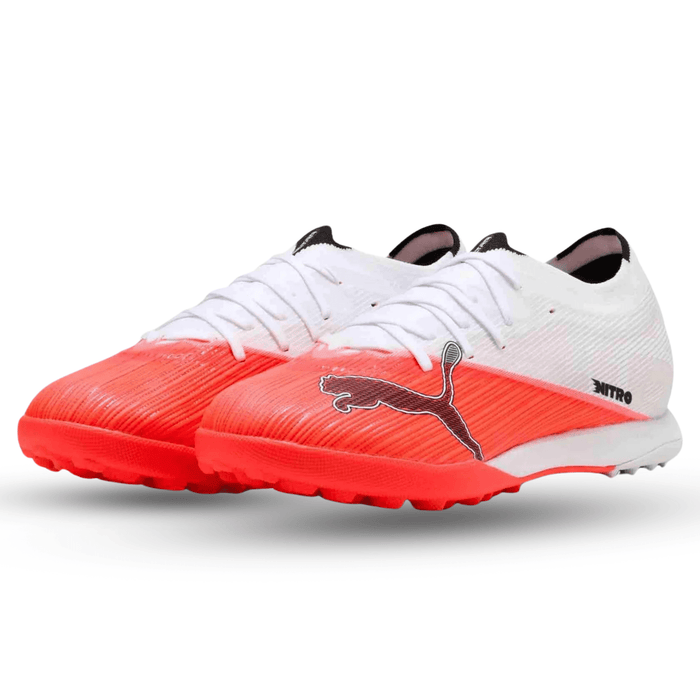 Puma Ultra Nitro 7 Match Turf Soccer Shoes (White/Pink) | SoccerWearhouse