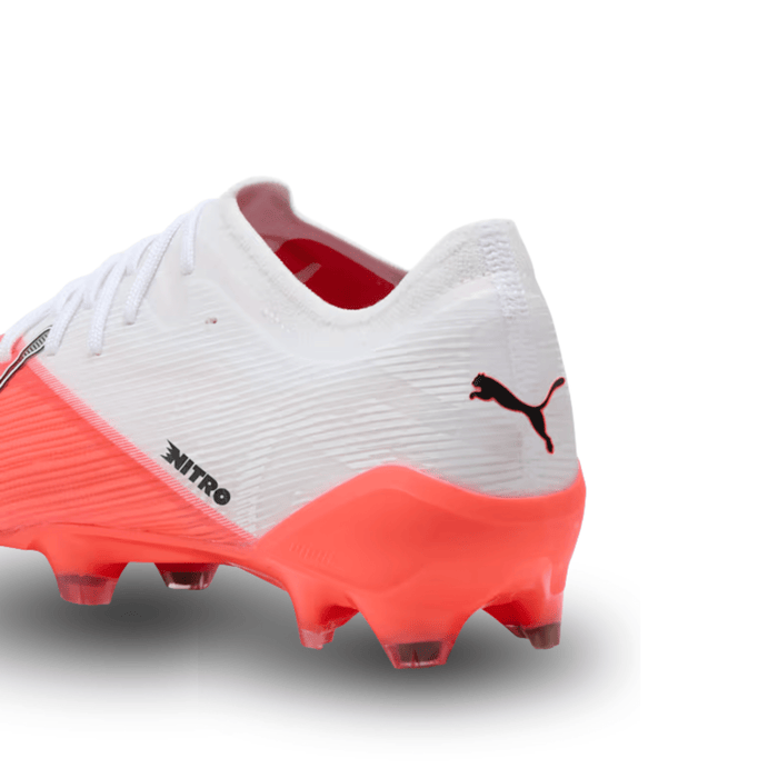 Puma Ultra Nitro 7 Pro FG Soccer Cleats (White/Pink) | SoccerWearhouse