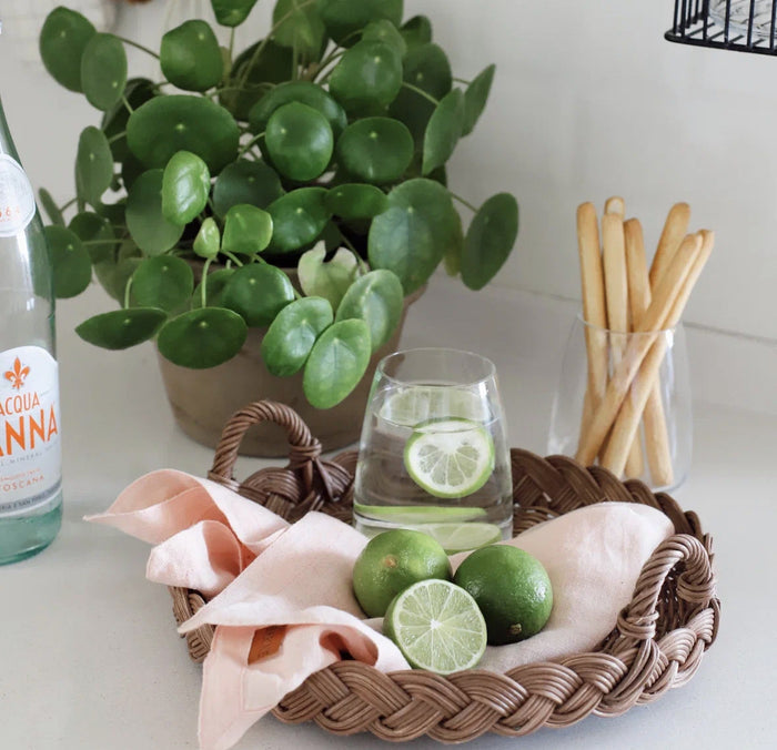 Liman Home Decor - Liman Online RATTAN 25CM DIENBLAD MET HANDVATTEN
