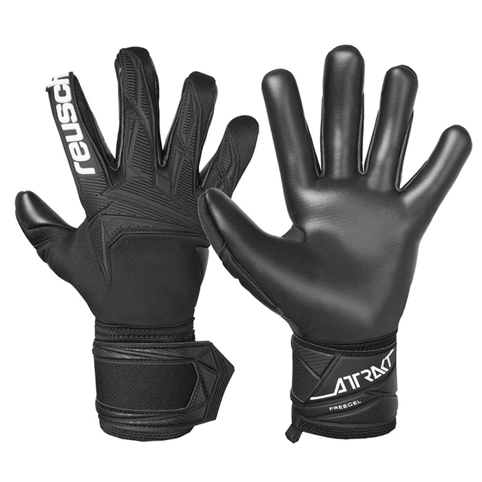 Reusch Attrakt Freegel Infinity Goalkeeper Gloves (Black) | SoccerWearhouse