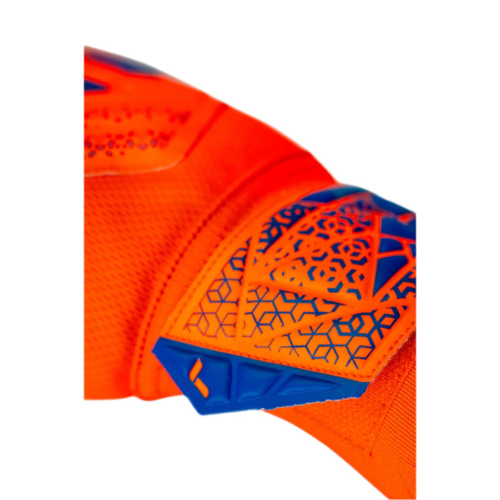 Reusch Attrakt Stater Solid Goalkeeper Glove (Electric Blue/Shocking Orange) | SoccerWearhouse