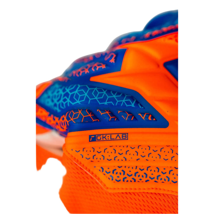 Reusch Attrakt Stater Solid Goalkeeper Glove (Electric Blue/Shocking Orange) | SoccerWearhouse