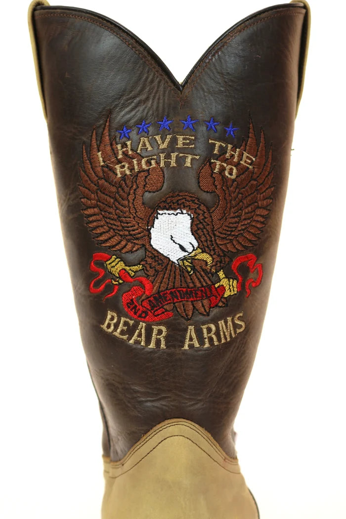 RockinLeather Men's Right To Bear Arms Western Boot