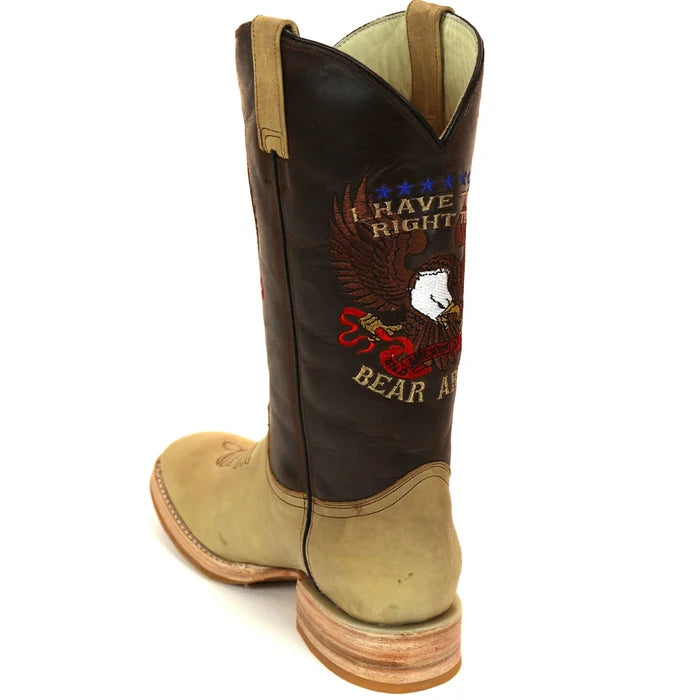 RockinLeather Men's Right To Bear Arms Western Boot