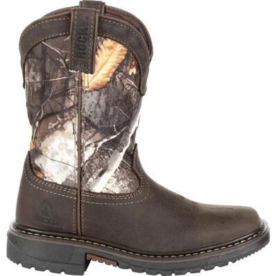 Rocky Big Kids' Ride FLX Realtree Waterproof Western Boot