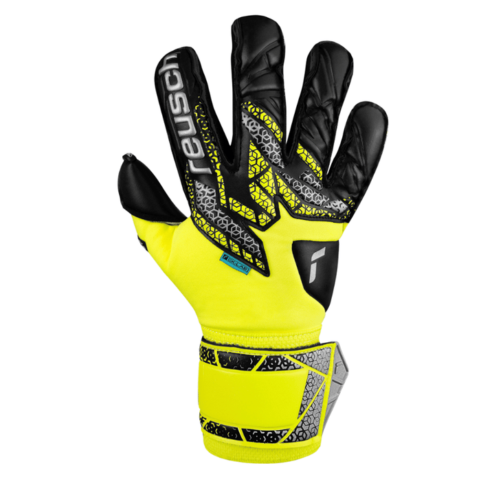 Ruesch Attrakt Duo Evolution Goalkeeper Glove (Safety Yellow/Black) | SoccerWearhouse