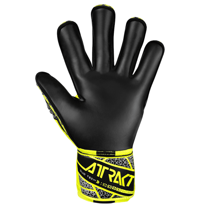 Ruesch Attrakt Duo Evolution Goalkeeper Glove (Safety Yellow/Black) | SoccerWearhouse