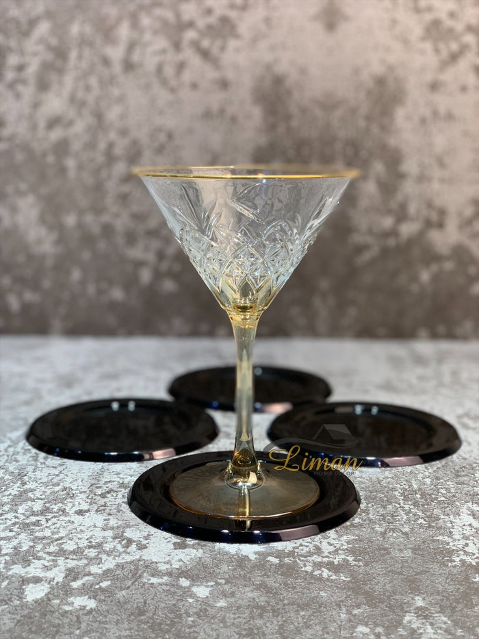 S|P Collection S|P Collection Glasonderzetter zwart Cheers - set/4