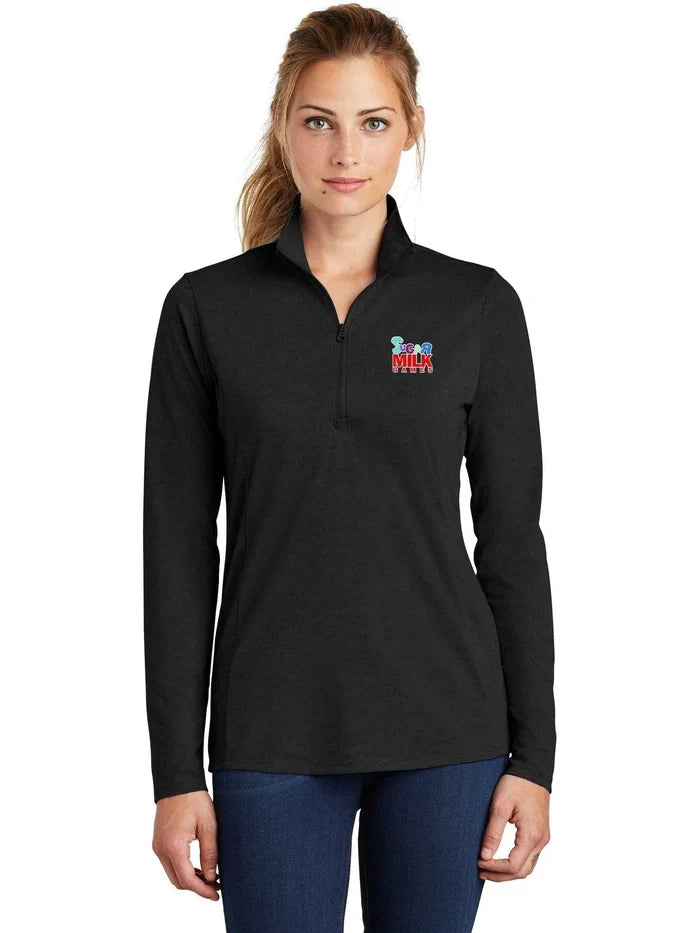 Sport-Tek Ladies PosiCharge Tri-Blend Wicking 1/4-Zip Pullover