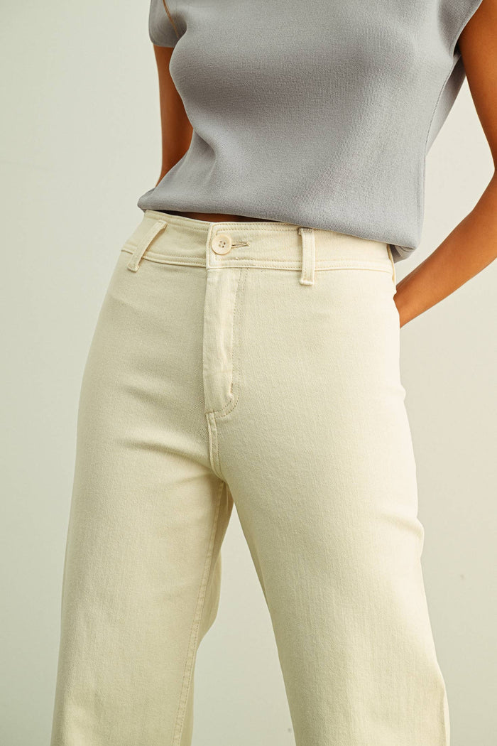 Straight Wide Leg Pant Matcha