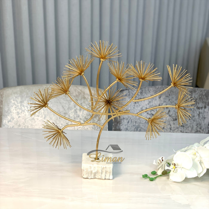 Liman Home Decor - Liman Online Telli Decoratie Agac Met Marmer Stand Gold