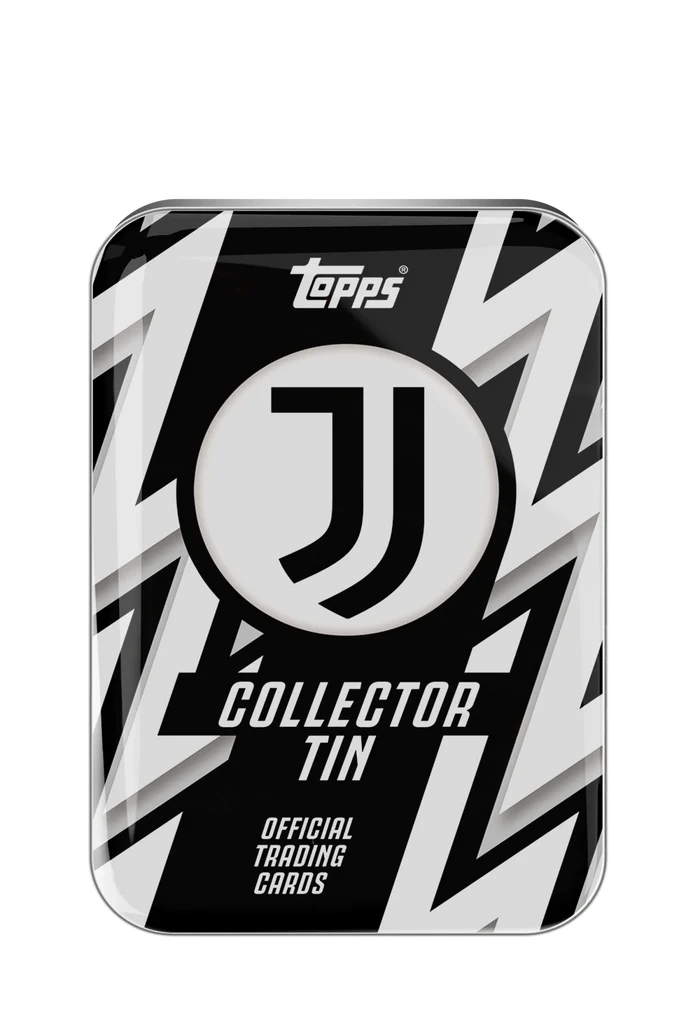 Topps Juventus 25/26 Collectors Tin Set Trading Cards (Black/White) | SoccerWearhouse